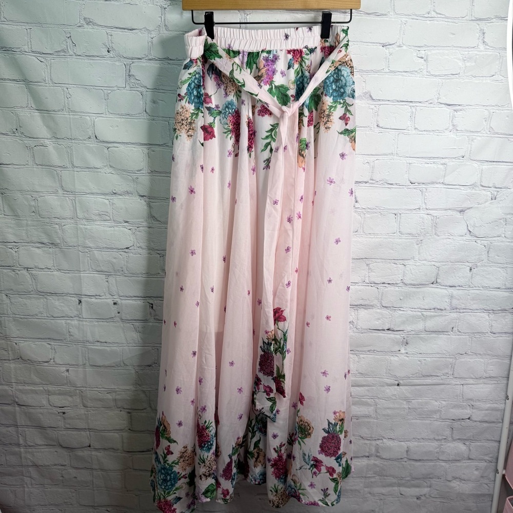 HER DESTINY Pink Floral Skirt Medium